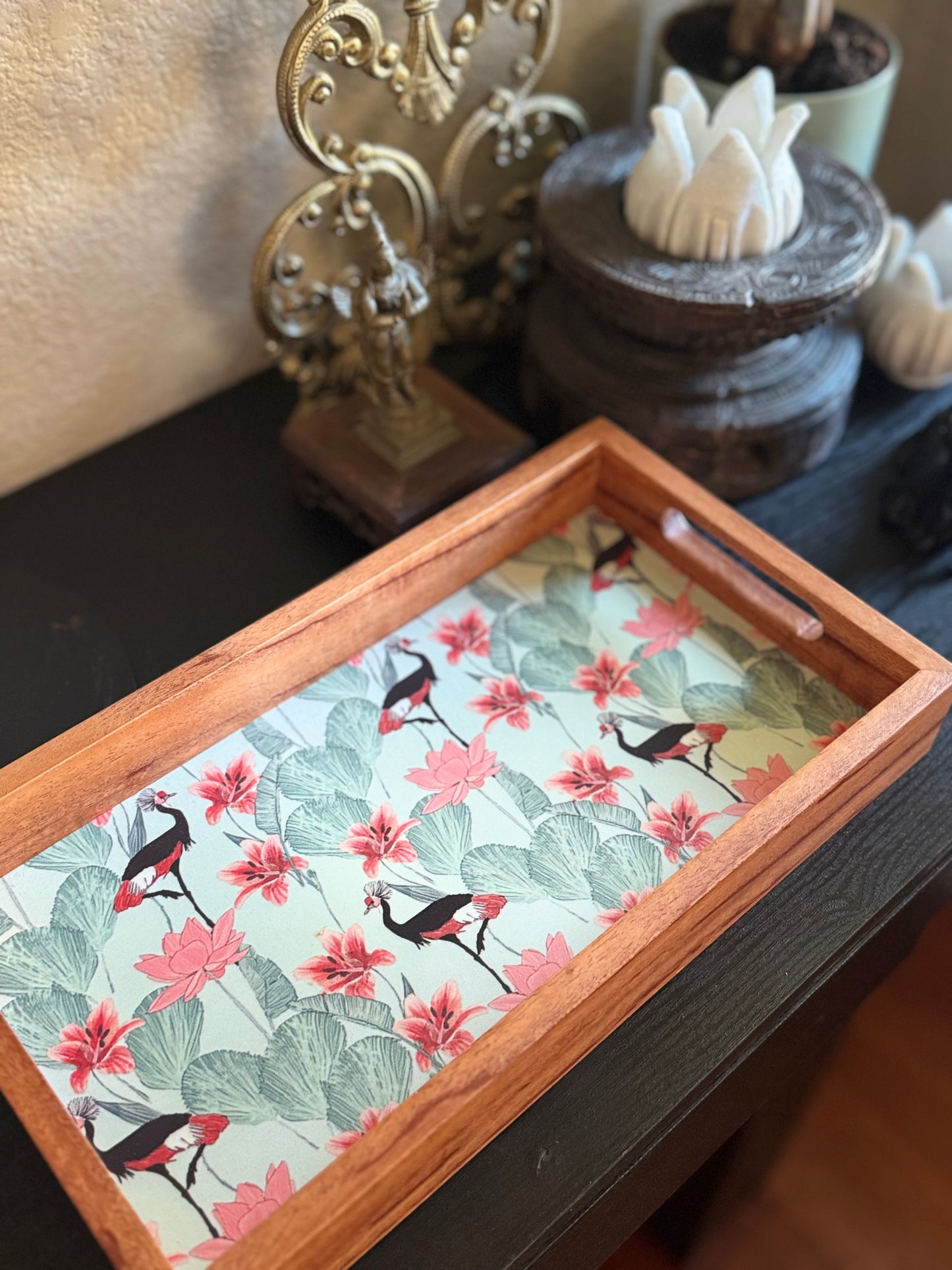 Rectangle wooden tray