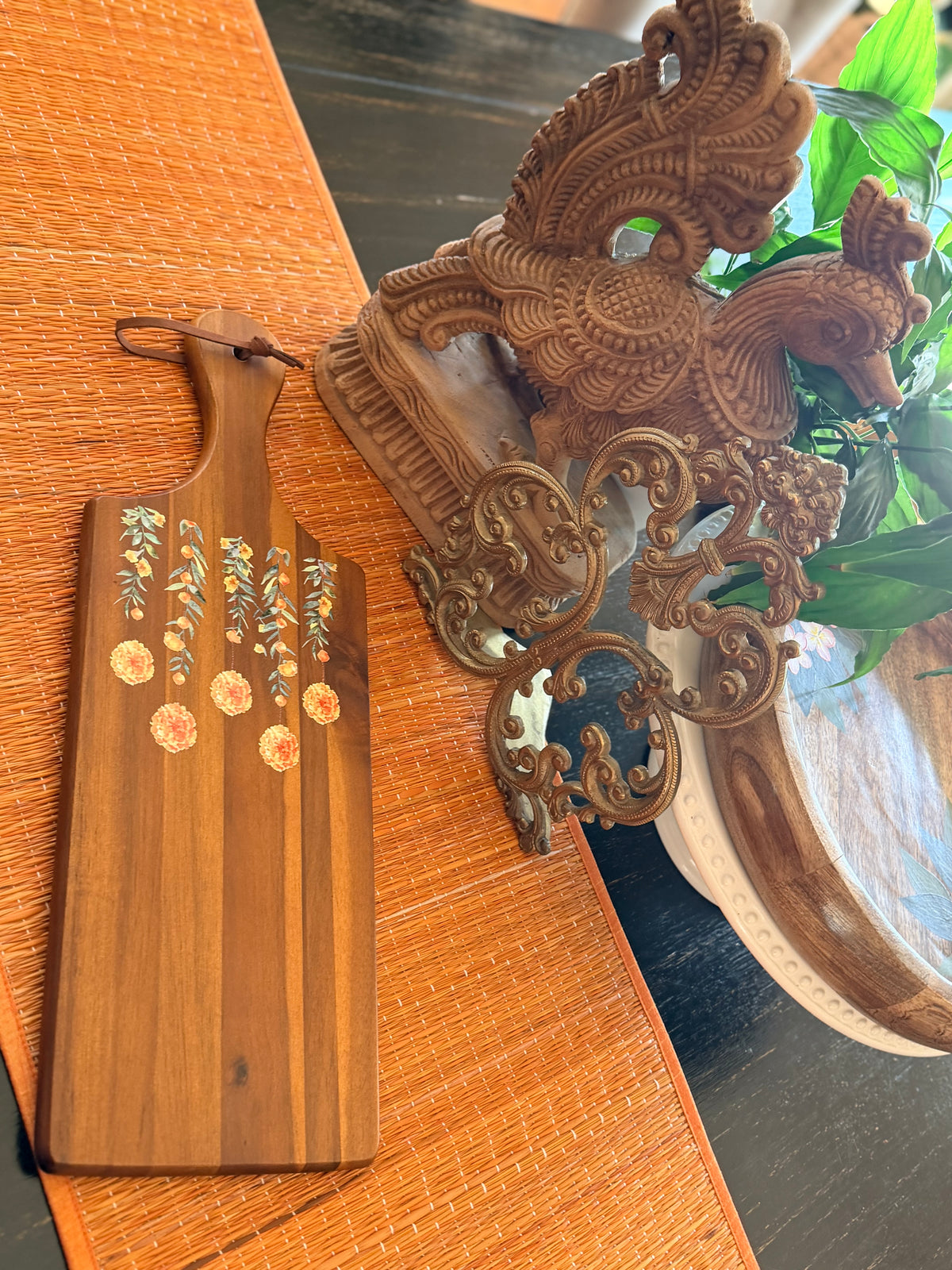 Cheese Board- Marigold Garland