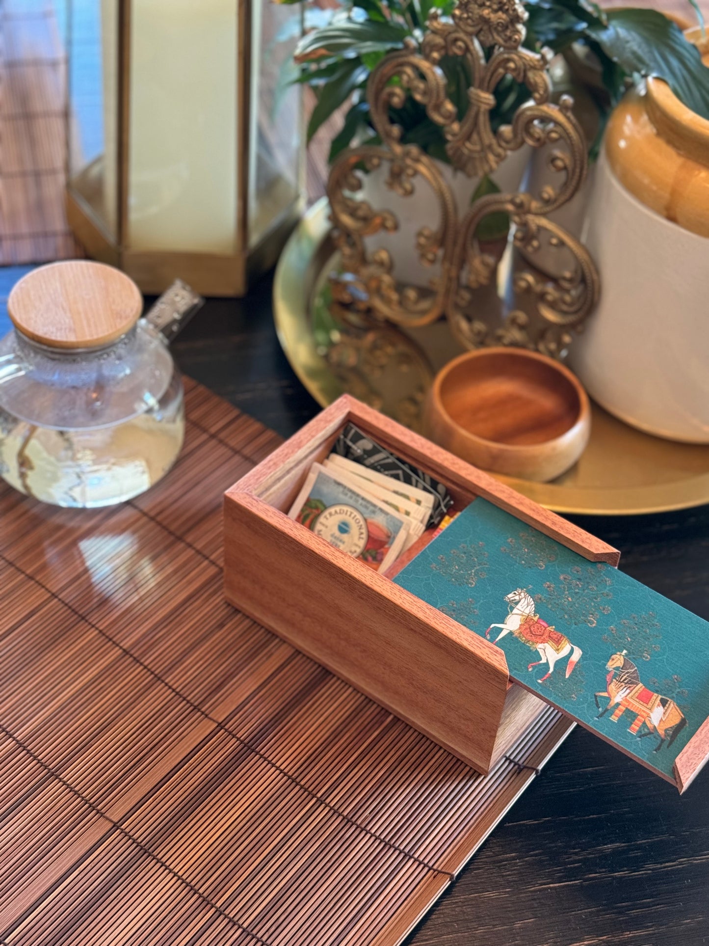 Wooden Tea Box - Horse