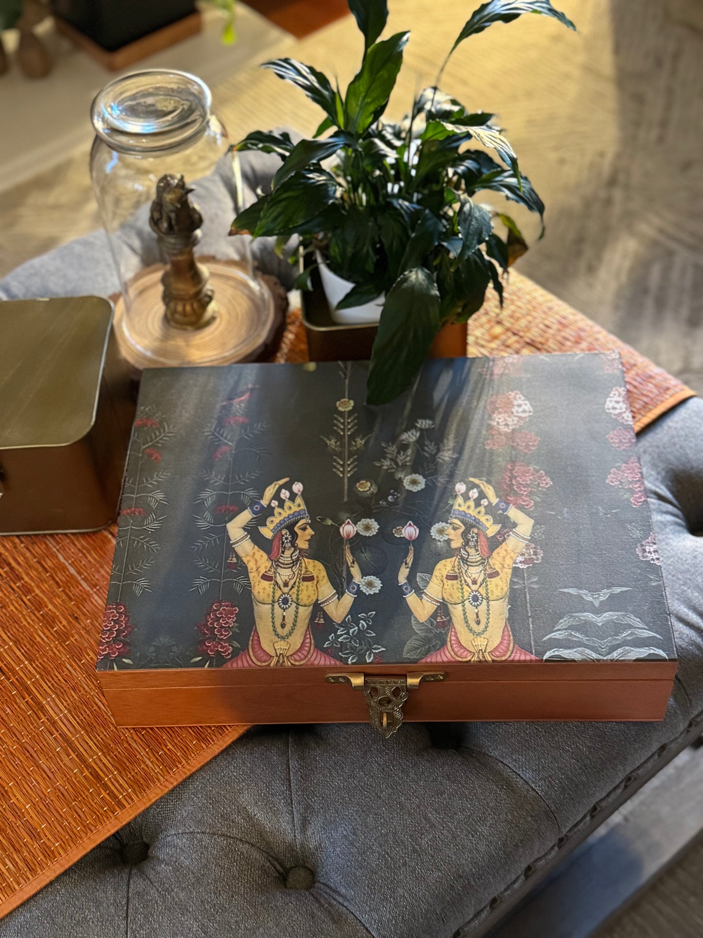 Wooden treasure chest box