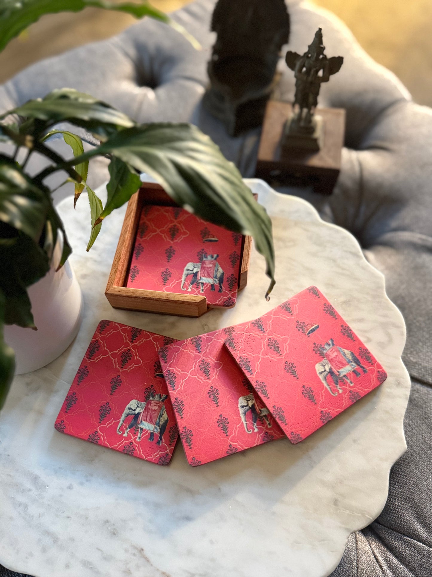 Wooden Coasters - Elephants