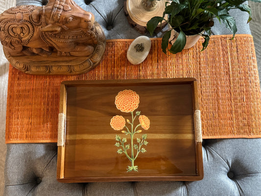Marigold wooden tray