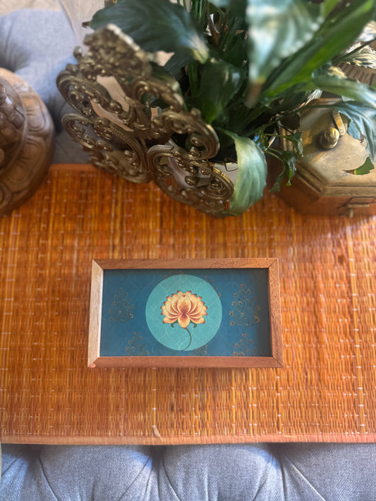 Wooden Tea Box - Lotus