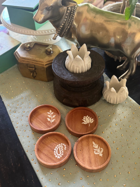 Hand Painted Wooden Trinket Dish